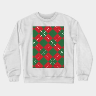 Red & Green Argyle Crewneck Sweatshirt